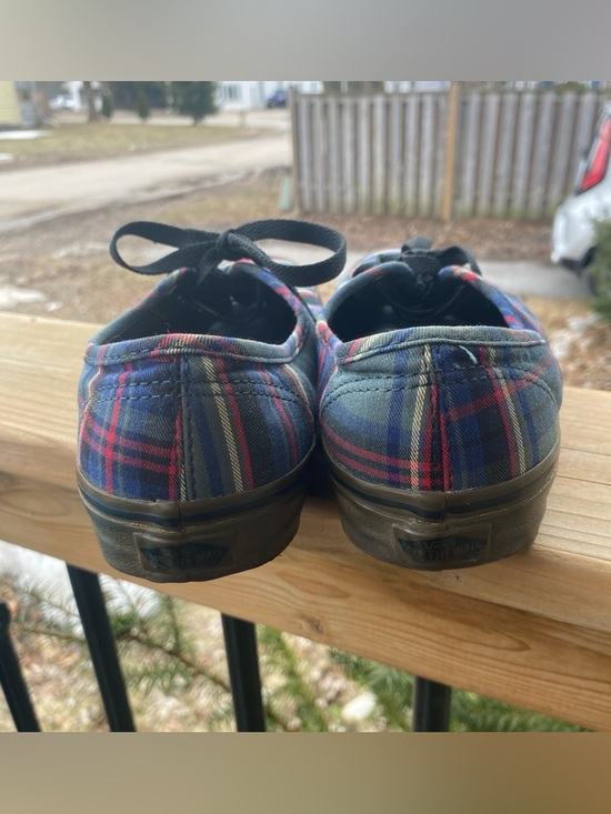 Vans Plaid Green Tartan Gummy Sole Womens Size 8 - Picture 5 of 7